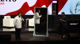 Ketua Umum Partai Gerindra Prabowo Subianto di acara 'Mata Najwa On Stage: 3 Bacapres Bicara Gagasan' di Graha Sabha Pramana UGM. (Dok. Tim Meida Prabowo Subianto)
