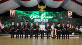 Menteri Pertahanan Prabowo Subianto dalam acara Gala Dinner Dirgahayu TNI ke-78. (Dok. Tim Media Prabowo Subianto)