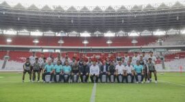 Menteri Pertahanan, Prabowo Subianto selaku Pembina Garudayaksa Football Academy menandatangani perjanjian kolaborasi dengan Aspire Academy asal Qatar. (Dok. Tim Media Prabowo)