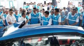 PT PLN (Persero) meresmikan stasiun pengisian hidrogen atau hydrogen refueling station (HRS) pertama di Indonesia. (Instagram.com/@fajarohara)