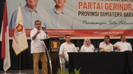 Sekjen Partai Gerindra Ahmad Muzani menghadiri konsolidasi Pemenangan Satu Putaran bersama kader Gerindra Sumatera Barat. (Dok. Tim Media Gerindra)