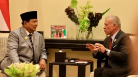 Menteri Pertahanan RI Prabowo Subianto bersama Raja Yordania Abdullah II bin Al-Hussein. (Dok. Tim Media Prabowo)