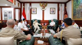 Menteri Pertahanan RI Prabowo Subianto menerima kunjungan Commander of The USSOCOM atau Komandan Komando Operasi Khusus (Koopsus) Amerika Serikat Jenderal Bryan P. Fenton. (Dok. Tim Media Prabowo)