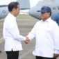 Presiden RI Joko Widodo bersama Menteri Pertahanan sekaligus presiden RI terpilih Prabowo Subianto. (Dok. setkab.go.id)

