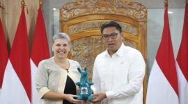 Duta Besar Australia untuk Indonesia, Penny Williams,  bertemu dengan Wakil Menteri Pertanian (Wamentan) RI Sudaryono. (Dok. Kementan)