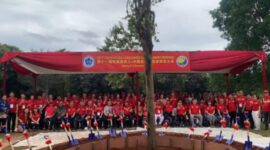 Paguyuban Sosial Marga Tionghoa Indonesia (PSMTI) menggelar aksi menanam pohon Bodhi di Taman Budaya Tionghoa Indonesia (TBTI) di Taman Mini Indonesia Indah (TMII), Selasa pagi (10/12/2024). (Dok. PSMTI)