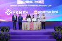 Penandatanganan MoU Collaboration on Creative Economy Development antara PT Surya Inter Wisesa selaku BUPP KEK ETKI Banten dan Kemenekraf/Bekraf RI untuk memperkuat ekosistem serta membuka peluang investasi ekonomi kreatif.